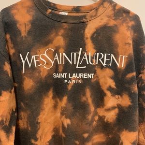 Saint Laurent printed bleached hoodie